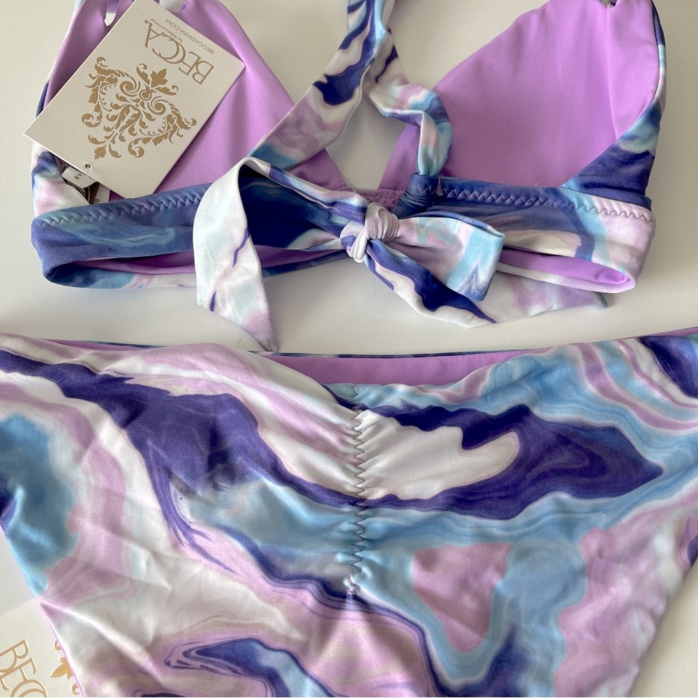 Becca Blue Agate Skylar Swirl Print Bikini Set - Picture 6 of 9